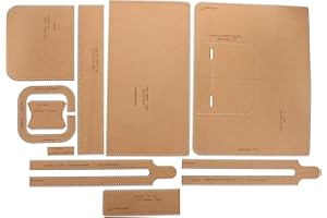 Beaupretty DIY Leather Briefcase Craft Template Kit, Kraft Paper Handbag Pattern for Men’s Work and Casual