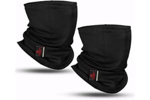 LANLFY FR Face Mask For Men CATHRC2 Flame Resistant Neck Gaiter Covering 100% Cotton Arc Flash Welding Shield Protector 12CAL
