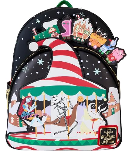 Amazon.com | Loungefly x NBC Christmas Town Mini Backpack  display picture 1