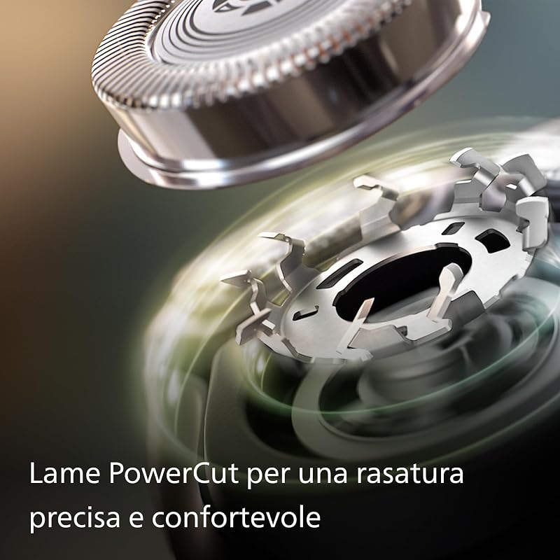 rasoio elettrico serie 3000 - Rasoio elettrico Wet & Dry per uomo con tecnologia SkinProtect, colore Deep Black, rifinitore a scomparsa, rasoio cordless, astuccio da viaggio (modello S3241/12)