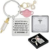 Nurses Week Gifts Nurse Keychain with Inspirational Card, Practical Medical Assistant Accessories, Heartfelt Nurse Gift, Appreciation Gifts for Nurses, Motivational Nursing Student Essentials