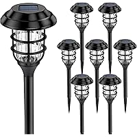 SOLPEX Solar Lights for Outside, Solar Outdoor Lights 8 Pack, Up to 10 Hrs Auto On/Off Garden Lights Waterproof, Solar Powere
