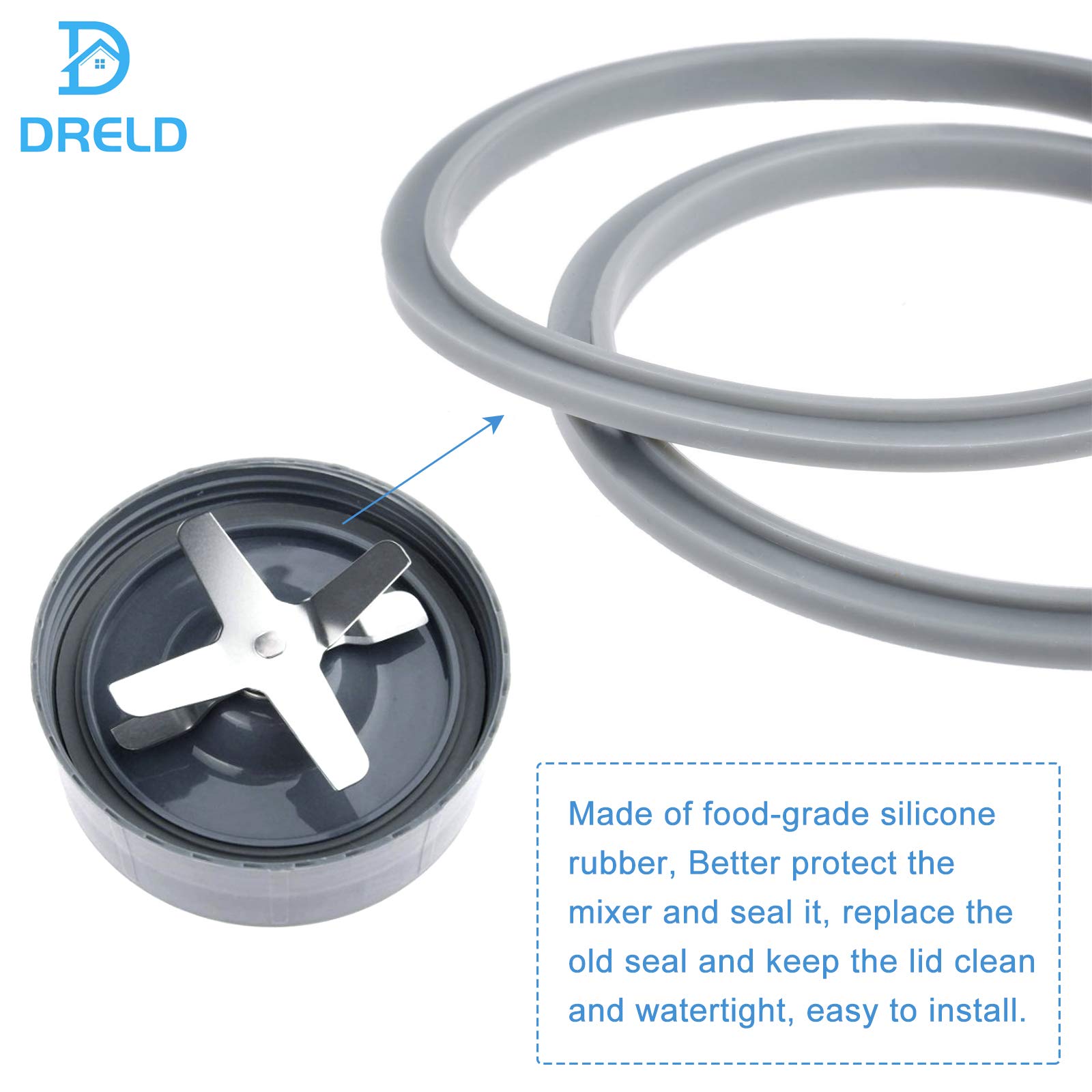 Replacement for Nutribullet Blender Gasket Rubber Ring Seal Rings, Gaskets Replacement Seal Rings Compatible with Nutribullet 900 Series 600W and 900W