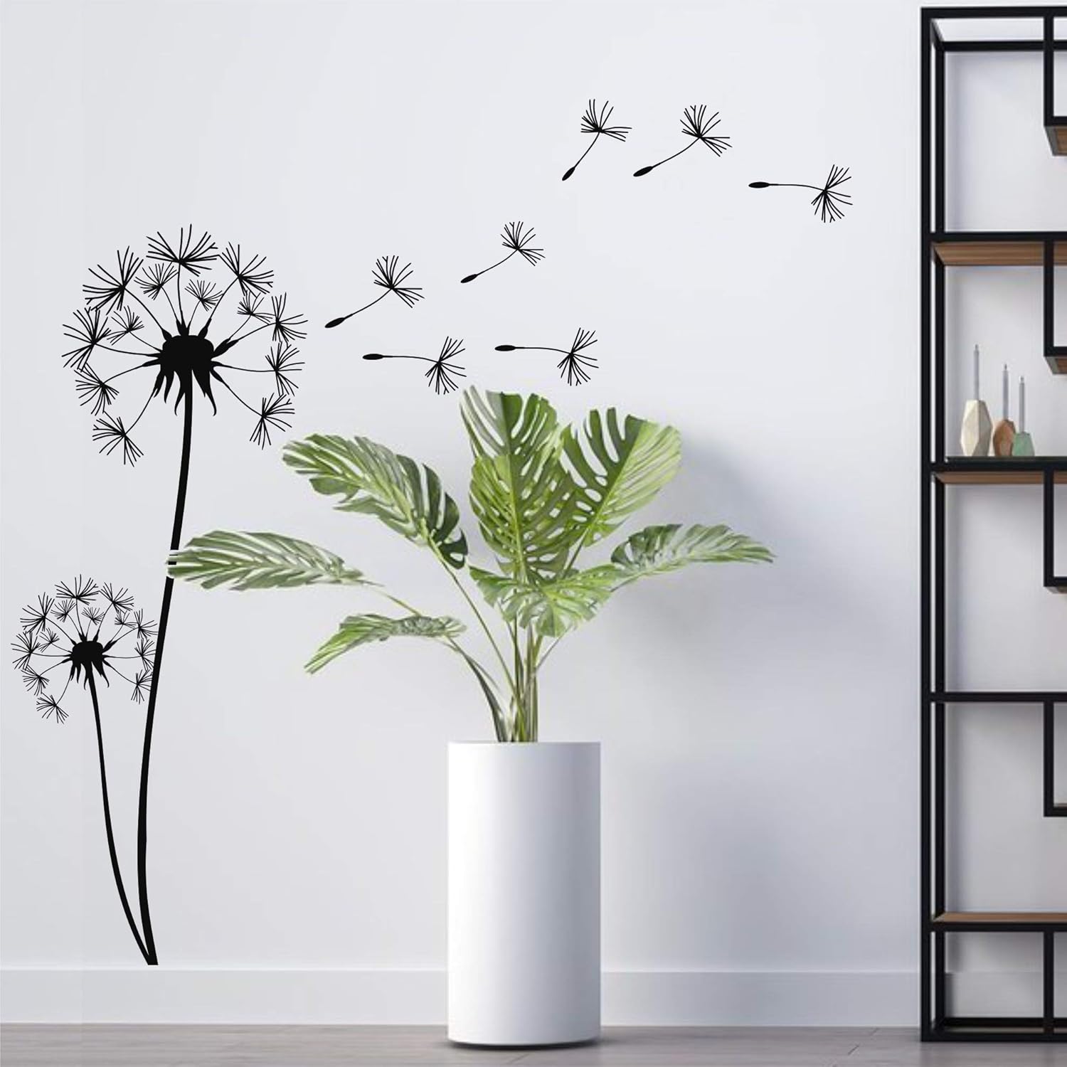 DEKADRON Metal Wall Art, Pusteblume with Flying Seeds, Metal Nature Decor, Patel with Dandelion Wall Hanging, Home Living Room Wall Art (12'' W X 29'' H 31x75cm)