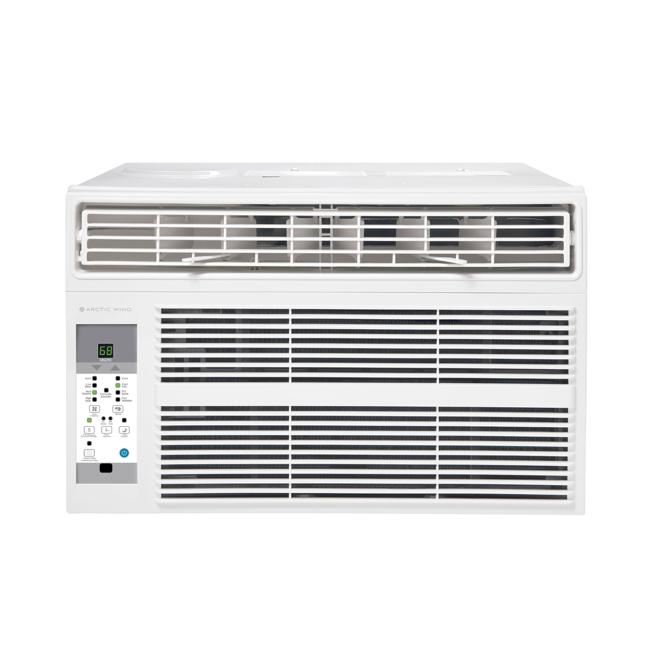 Arctic Wind 4AW10000A 10,000 Air Conditioner and Dehumidifier, 115V, Window AC Unit for Medium Rooms up to 450 Square Feet with Remote Control, White, 10000 BTU
