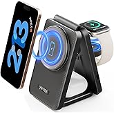 2026 Traveling Wireless Fast Charging Station,Magnetic 3 in 1 Charger with Light for iPhone 17 16 15 14 13 12 Pro Max Plus,Apple Watch Series & Air pods 4 3 2 Pro-Gifts for Wife & Husband