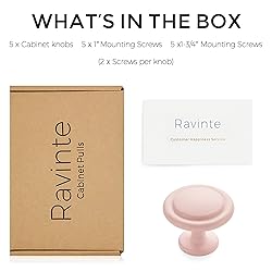 Ravinte 5 Pack 1-1/4 Inch Kitchen Cabinet Knobs