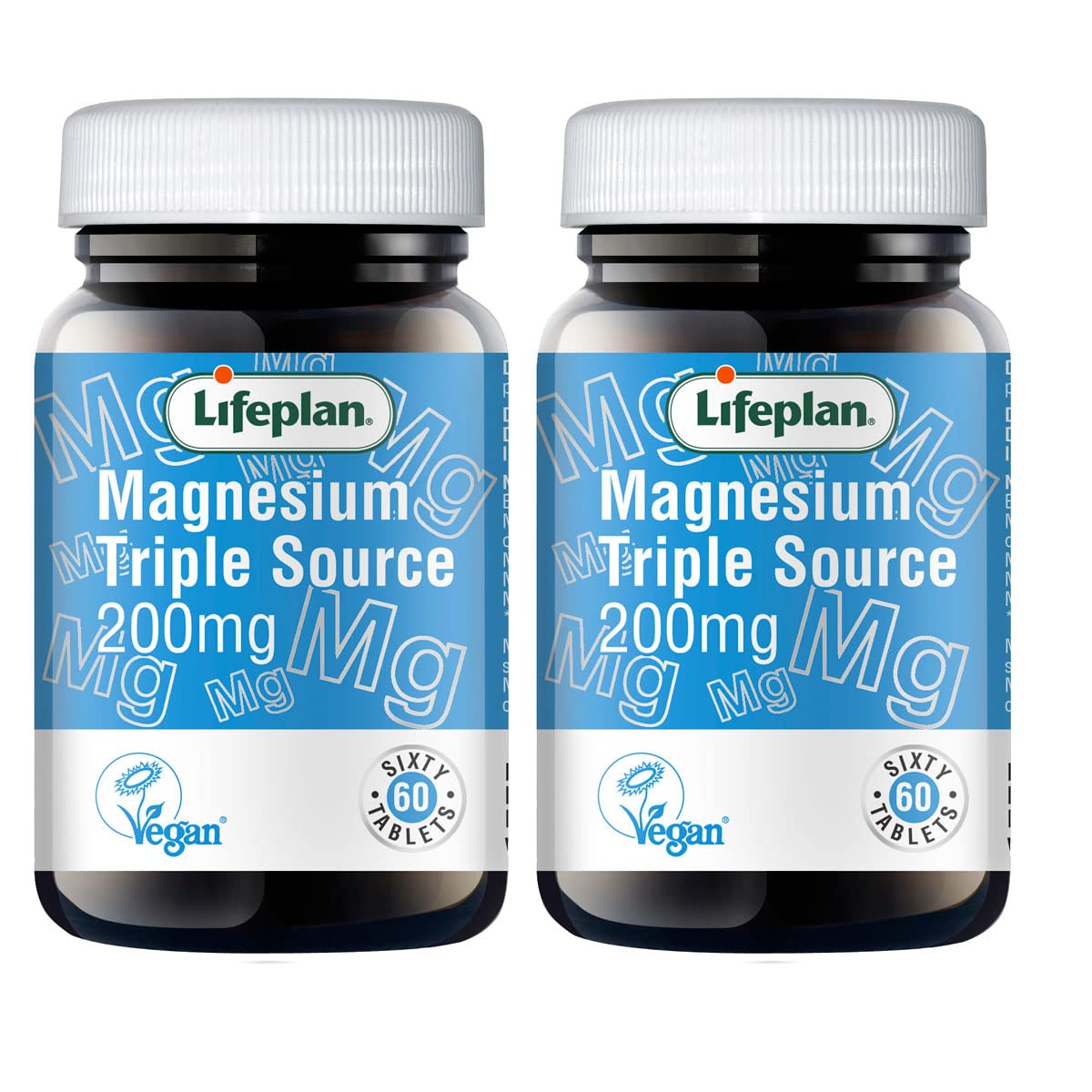Lifeplan Magnesium 200mg Triple Source 2 x 60 Tablets