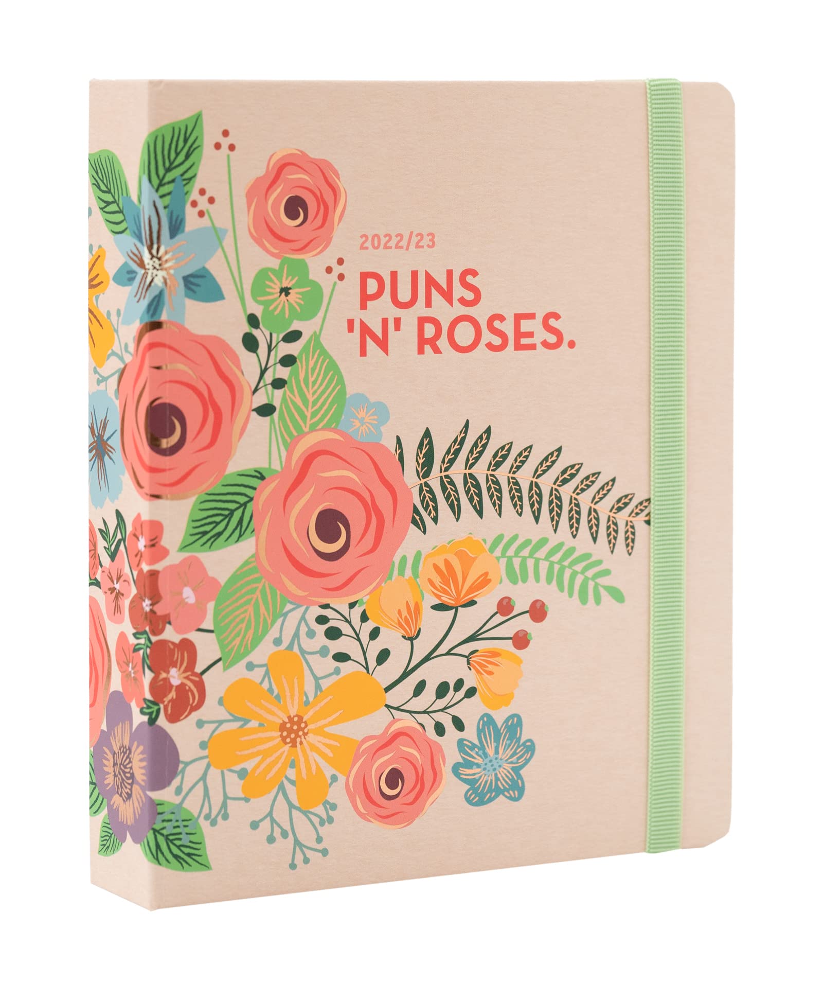 Kokonote Blummen 2023 Diary - 6.3 x 7.8 inches | 16.5 x 20 cm | Academic Week View Diary With Stickers | Cute Flowers Stationery