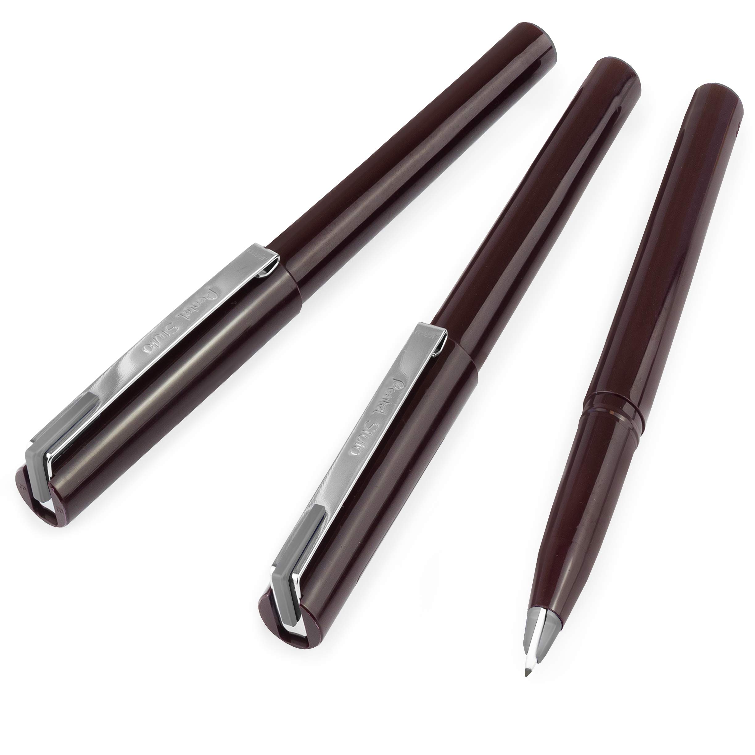 Pentel JM20 Stylo Disposable Fountain Pen – Grey Ink - Pack of 3