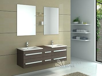 Interougehome Ensemble De Meuble De Salle De Bain En Bois Avec