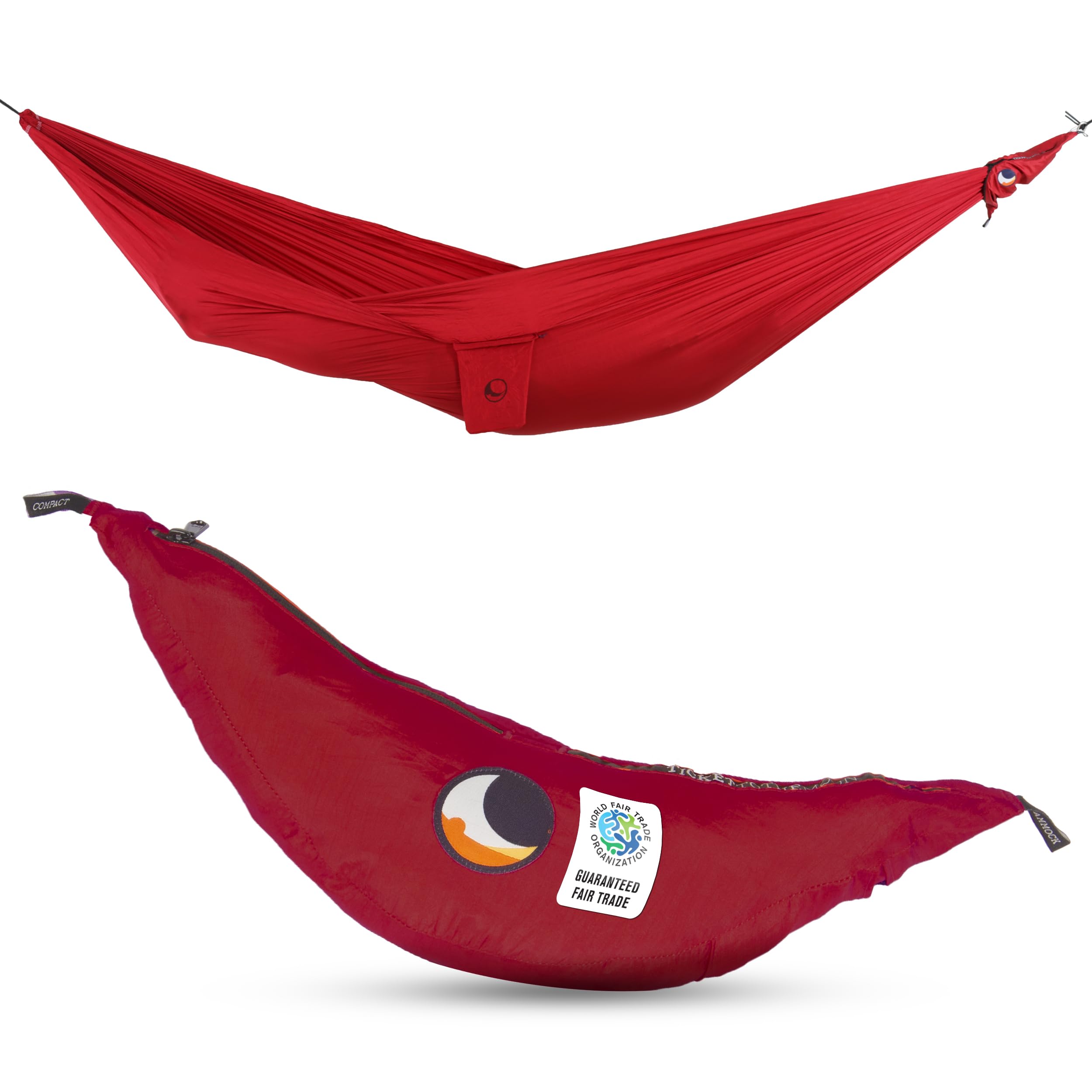Ticket to the Moon Compact Hammock - Burgundy (2021), (3.2x1.55m / 10.5x5.09’)