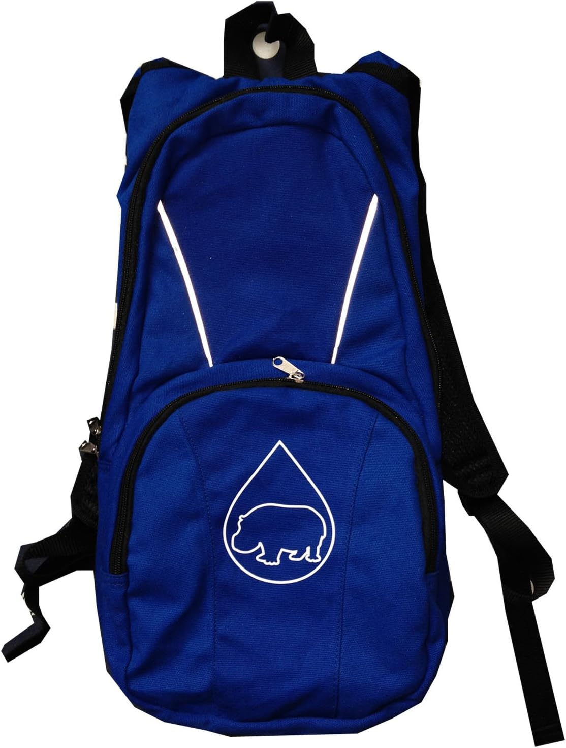 Heavy Hydration Canvas Blue Hydration Pack Water Rucksack Backpack and 2 Liter Water Bladder System for Sport, Travel and Outdoor Events (17 3/4" H x 9 3/4" W x 2 3/4 D)
