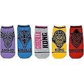 Godzilla x Kong Lowcut Socks (5 Pair) - Fits Ladies Shoe Size 4-10