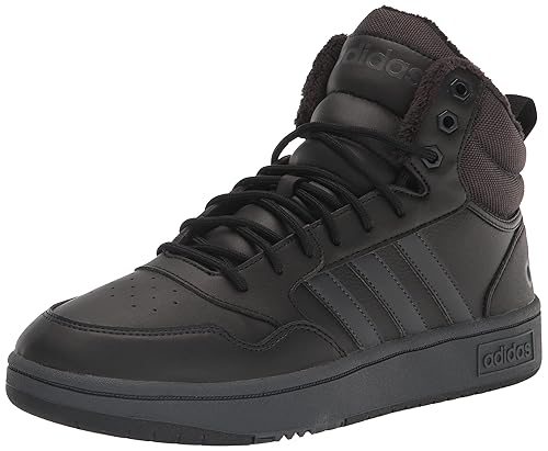 adidas Men's Hoops Mid Basketball Shoes, Black/Carbon/White