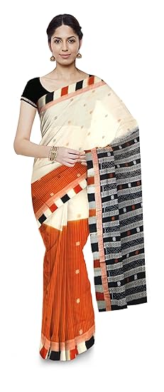 Boyanika Womens Ikat Cotton Saree (BY81_Multicolored)