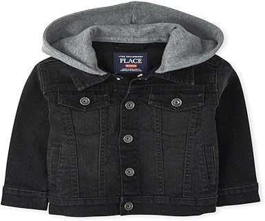 stretch hooded denim jacket