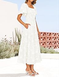 ZESICA Women's Summer Boho Floral Midi Dresses 2025