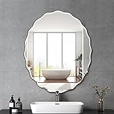 Pregaspor 24x30 Inch Frameless Oval Wall Mirror for Bathroom Sink, Minimalist Bathroom Vanity Mirror with Beveled Edge, Modern Mirrors for Wall Decor Living Room Entryway Bedroom