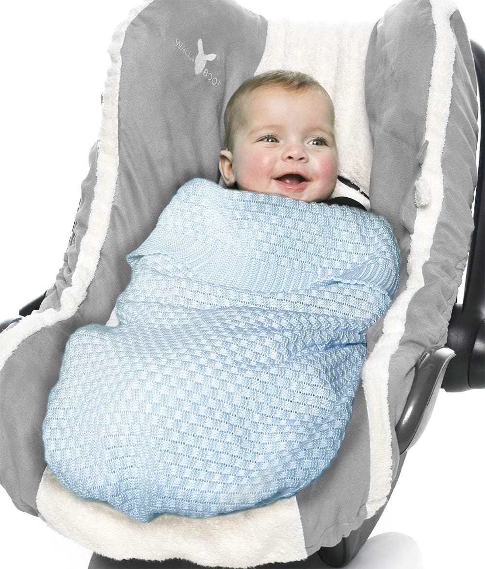 100 Coton Bio Wallaboo Couverture Pour Bebe Eden Couverture De Bebe Tricotee Couleur Creme Tres Doux Pour Bebe Plaid 90 X 70 Cm Fabrique En Allemagne La Chambre De Bebe Matelas Et