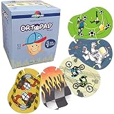 Ortopad&reg; Boys Adhesive Eye Patches, 50/bx, Racing Flames Pk, Reg Size 4+ yr | Soft eco-friendly bamboo fabric, gentle adhesive lets skin breathe, regular size for ages 4+
