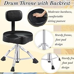 Sintuff Drum Throne with Backrest Padded Hydraulic