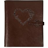 Photo Album 4x6 120 Pictures, PU Leather Photo Albums with Writing Space with 30 Writing Paper, Wedding Baby Family Travel Kids Personalized Picture Album Scrapbook Album (Heart)