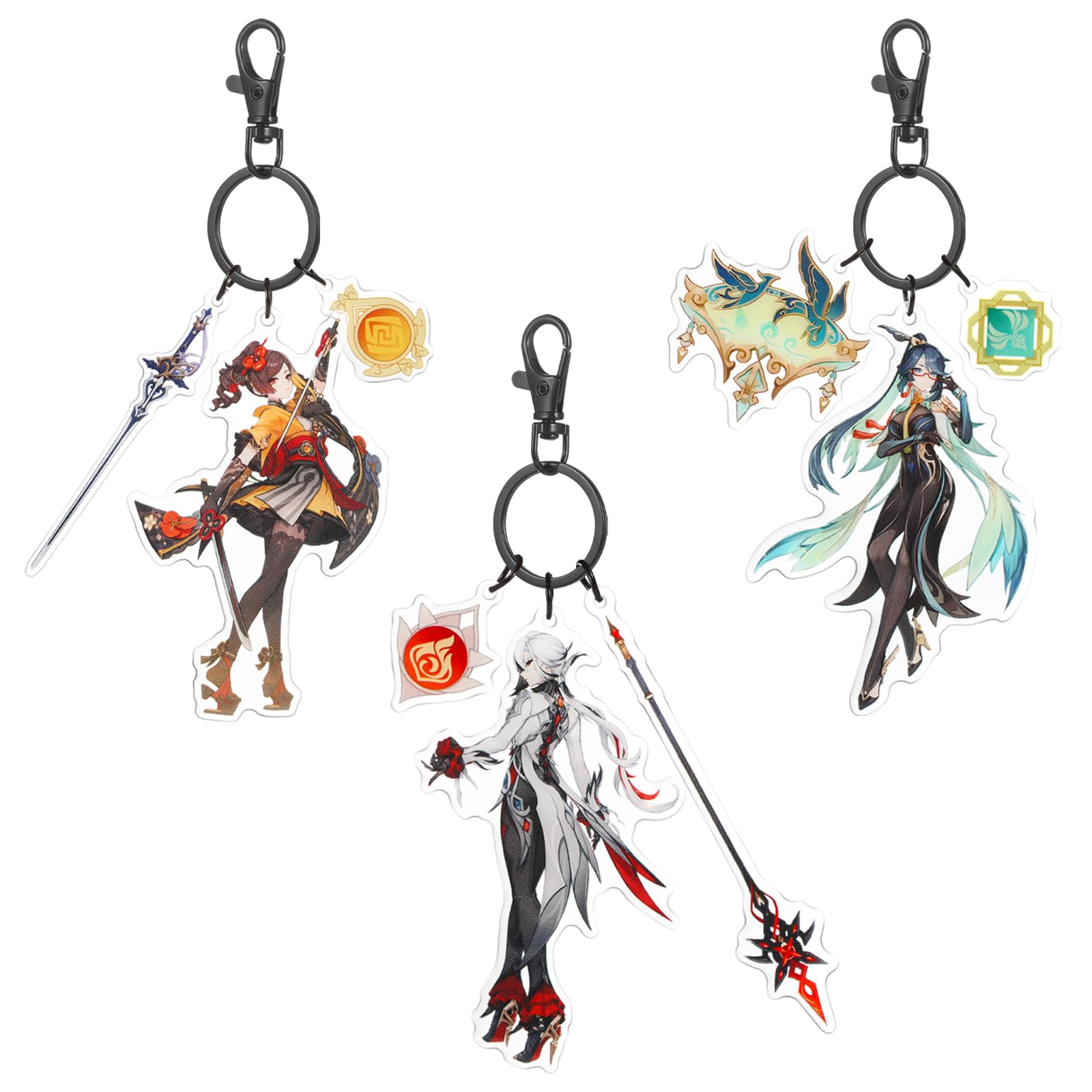 UTIEHD GI Character keychain set, 3pcs Acrylic