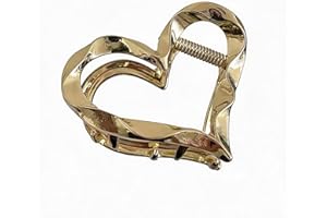 Heart Shape Metal Hair Clips for Women,Simple & Elegant Metal Perfect Fashion Claw Styling for Everyday Use Occasions,