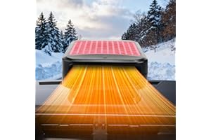 KINOWJI 12V 200W Portable Car Heater,Fast Heating Defroster 2 in 1 Automobile Windshield Fast Heaters Car Heater That Plugs into Cigarette Lighter for Car, SUV, Trucks (Red Black)