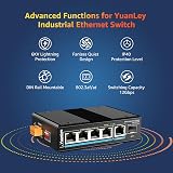 YuanLey Industrial PoE Gigabit Switch 6-Port 4 PoE+ 1 SFP DIN-Rail 12Gbps VLAN view 3