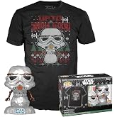 Funko POP! &amp; Tee: Star Wars - Holiday Stormtrooper (Metallic) - 3XL | Official Merch - Short Sleeve Graphic T-Shirt - Birthday Gift Idea for Fans and Collectors