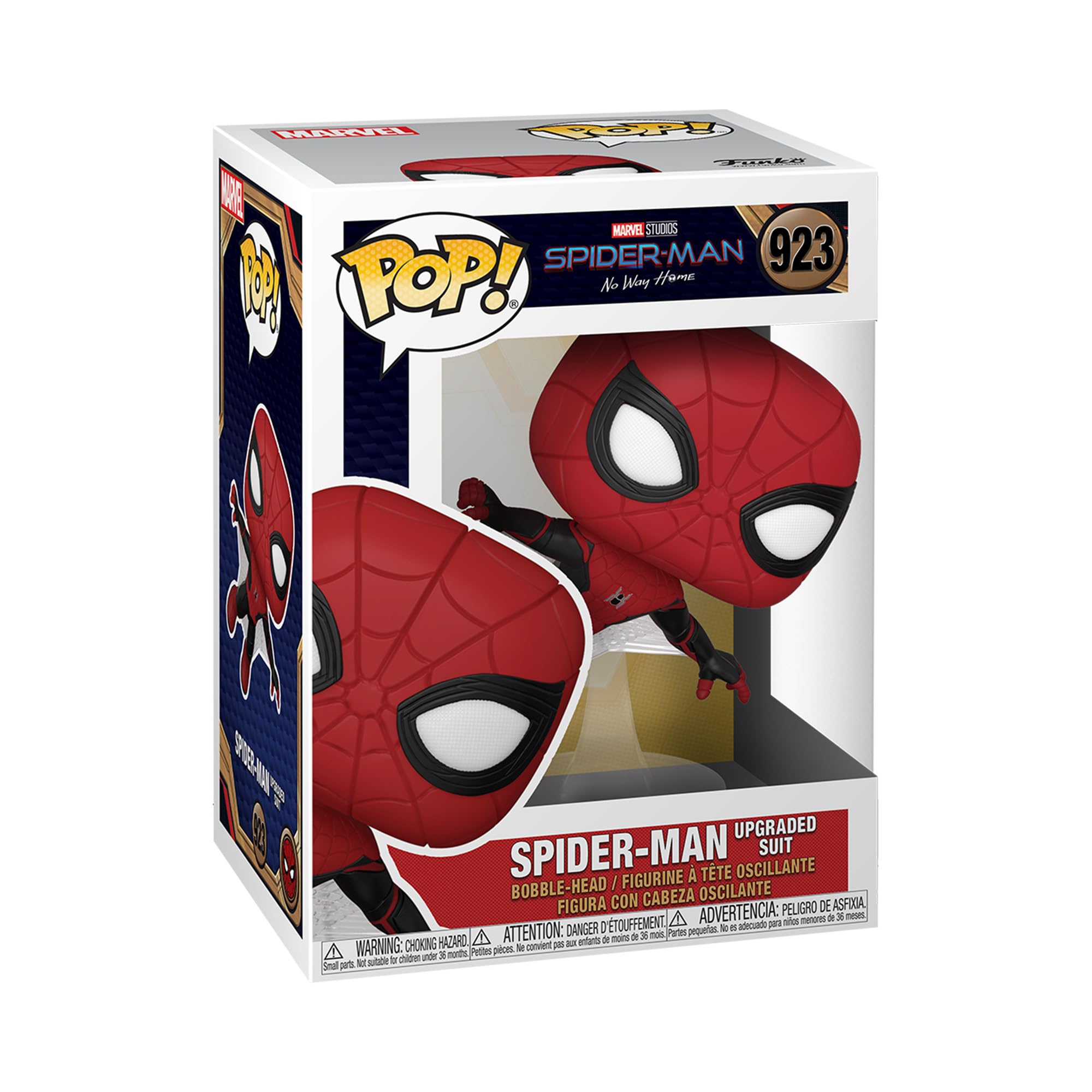 Funko Pop! Marvel: - Spider-Man - (Upgraded Suit) - Spider-man - Collectable Vinyl Figure - Gift Idea - Official Merchandise - Toys for Kids & Adults - Movies Fans - Model Figure for Collectors