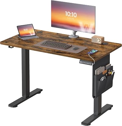 VASAGLE Electric Standing Desk 100x60 cm Adjustable 72-120 cm 4 Memory