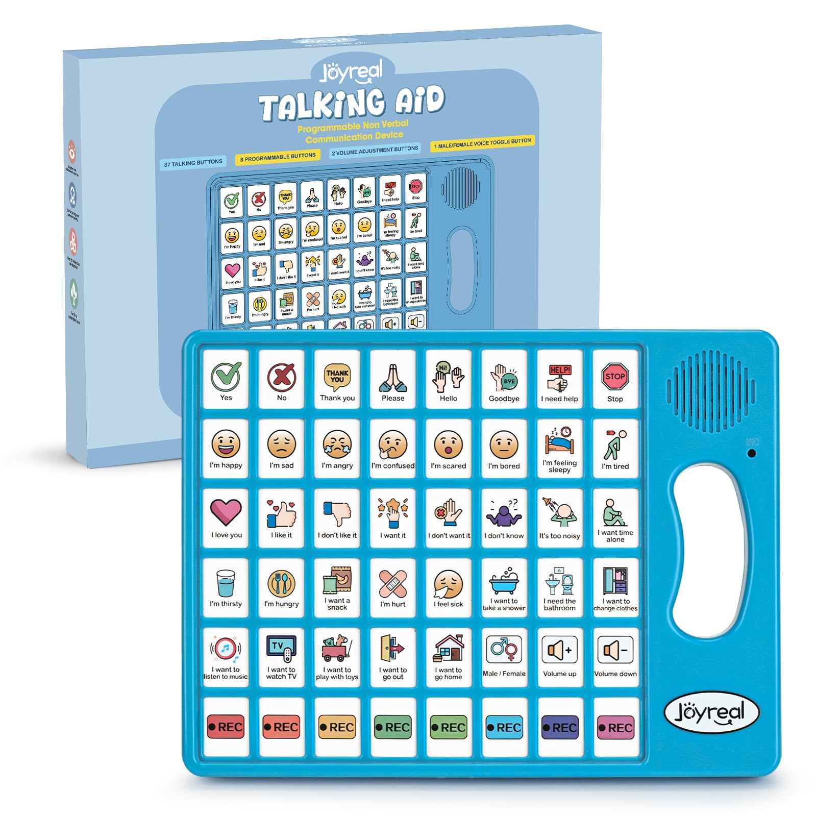 Photo 1 of Joyreal AAC Device for Autism, Non Verbal Communication Tools for Speech Therapy & Stroke Rehab. Speech Communication Tablet, Autism Talking Aids with 8 Programmable Buttons & Adjustable Volume