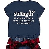 Valiri Inspirational Tshirts for Women Positive T-Shirts Casual Strength Vibe Tee Tops