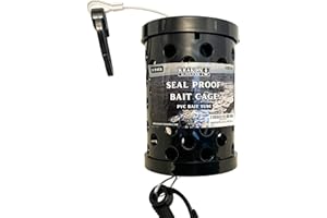 KRAKEN SUPPLY CO Seal Proof Bait Cage Bait Tube Stealth Black for Lobster Traps Crab Traps
