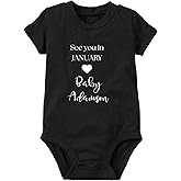 Personalized Newborn Baby Bodysuit – Custom Month & Last Name Baby Shower & Announcement Gift. Unique