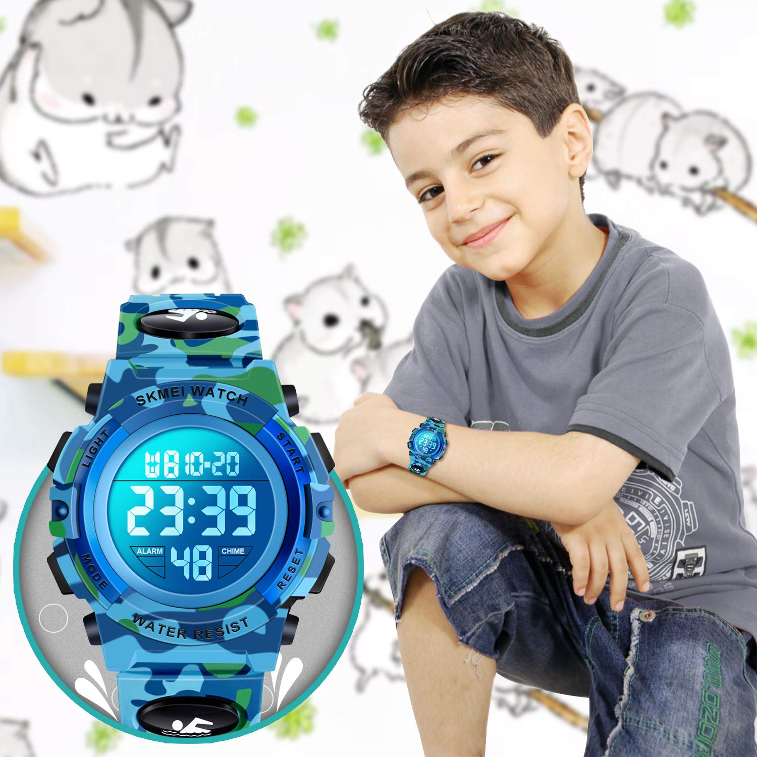 ATIMO LED 50M Waterproof Kids Digital Sport Watch - Kids Gifts