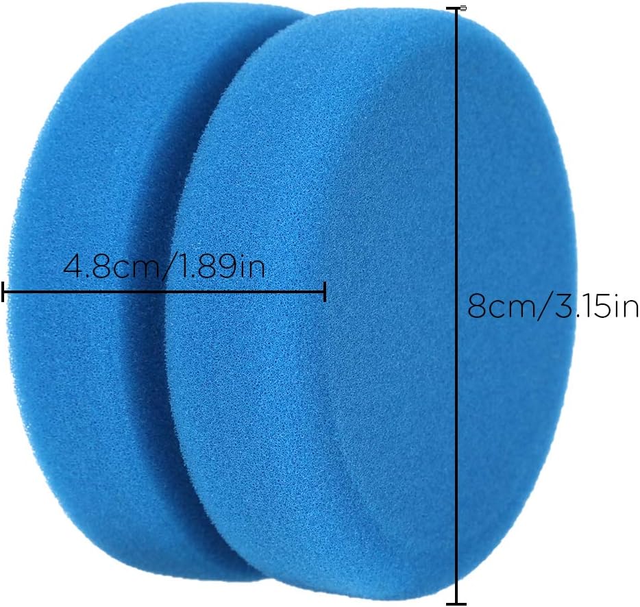 LUTER 4Pcs Paint Sponge Applicators, Double-Sided Round Artist Sponge Paint Brush for Painting, Arts and Crafts (3 Inch, Blue)