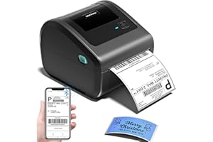 Bluetooth Shipping Label Printer 4x6 - D450BT Thermal Label Printer for Shipping Packages, 4x6 Thermal Shipping Label Printer