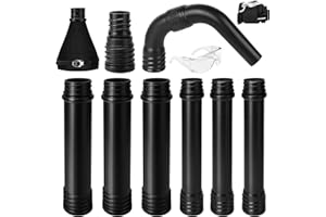 3 BUZZLETT Buzzlett Upgraded Universal Gutter Cleaning Tools for Leaf Blowers, Compatible with Leaf Blower Brands EGO Power+, Worx, Black+ Decker, SUNCHERS, HEINPRO, RYAHT, DEWALT, etc. Extends Up to 11FT