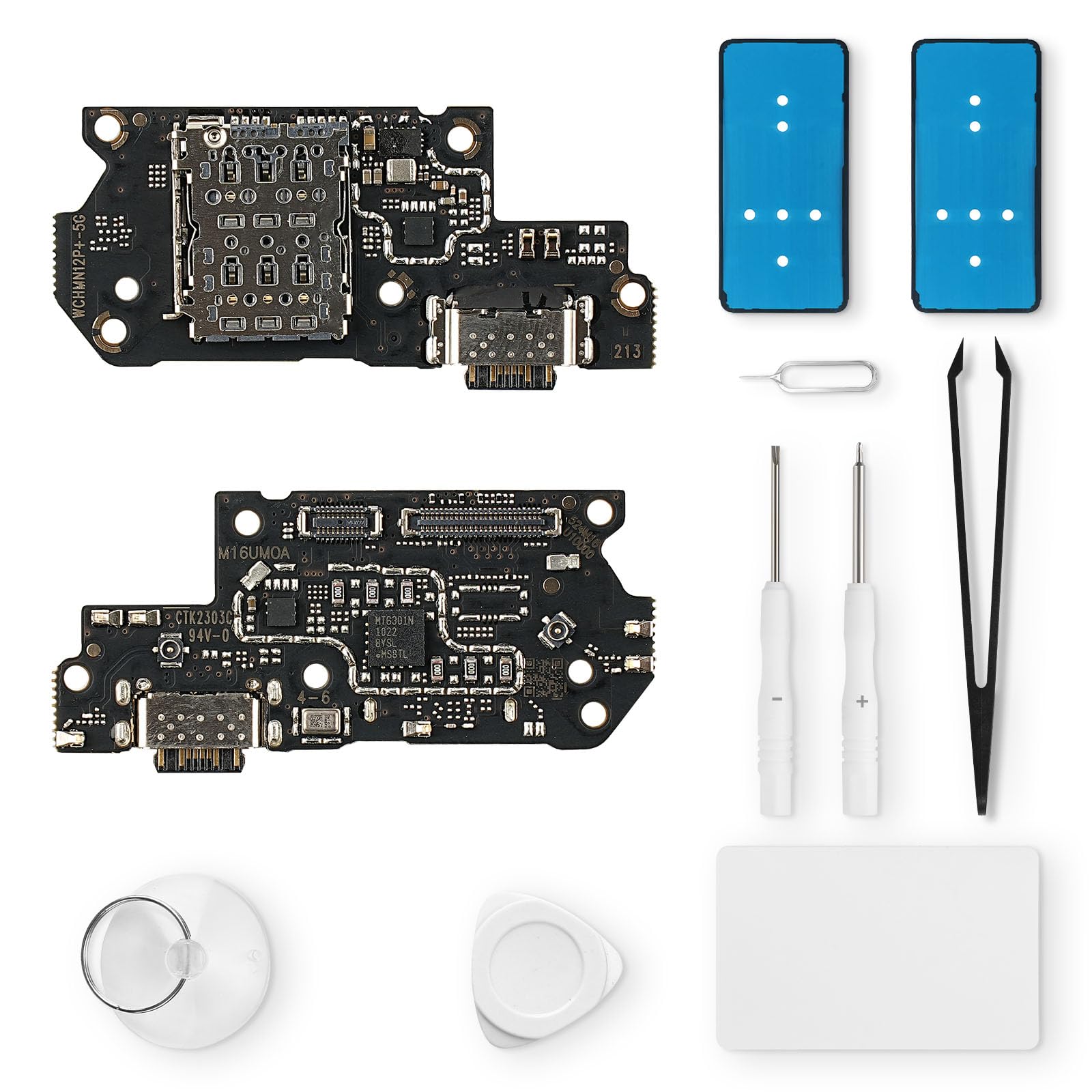Eonpam Charging Port Replacement for Xiaomi Redmi Note 12 Pro+ Plus Charger Port Microphone Headphone Jack with Repair Kit