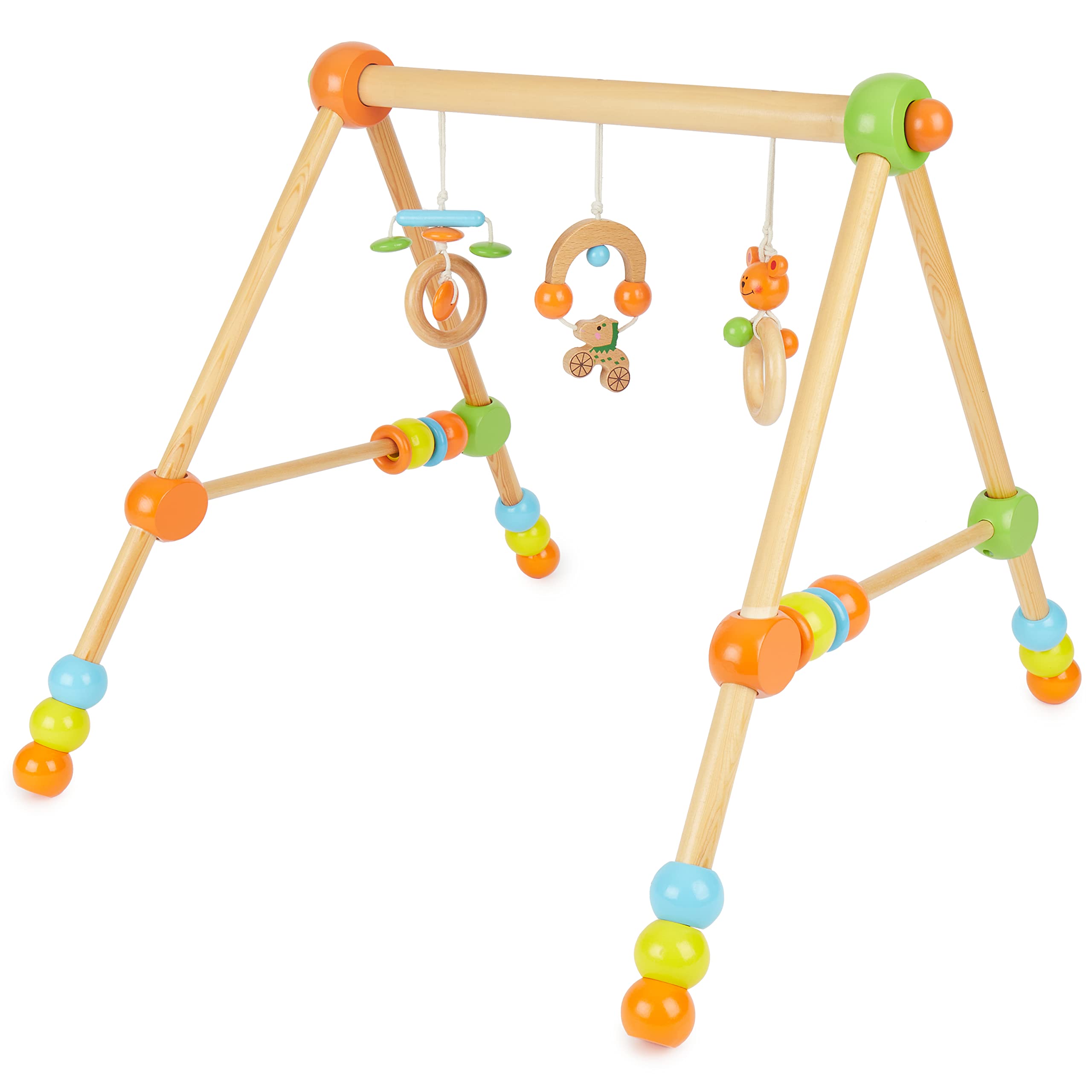 BIECO Adjustable Baby Play Gym | Wooden Baby Play Gym | Wooden | Mobile Wood | Activity Centre | Toys | Toys | Trendy