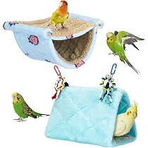 Lot de 2 lits pour oiseaux à suspendre dans une cage - Hamac pour ...