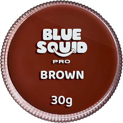 Blue Squid PRO Face Paint Brown 30g Professional Water Based Cake
