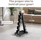 LIONSCOOL Dumbbell Rack Stand 5-Tier A-Frame Heavy Duty 136KG Load view 7