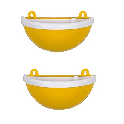 Madhuli Gardencia Wall Hanging Planter, Wall Mount Hanging Pot/Indoor Plants Pot, Railing Flower Pot, Flower Plant Pot, Home Decor, Garden Decoration Flower Pots for Home and Garden Yellow Pack of 2