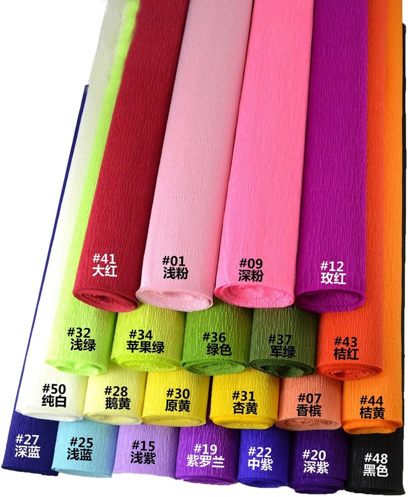 1 Roll 8ft X 20" Crepe Paper Streamer Wedding Birthday Party Supplies Decorations (#20 Dark Purple)