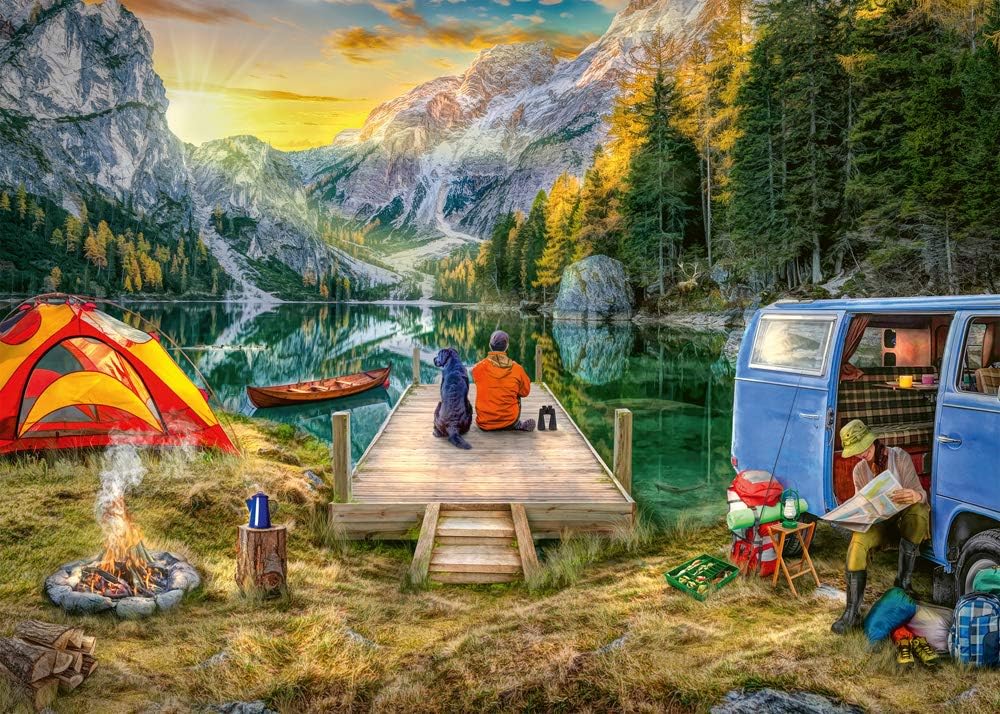 Ravensburger Calm Campside Jigsaw Puzzle 1000 Piece for Adults and Kids Age 12 and Up, Blue, 27 x 20 - Image 3